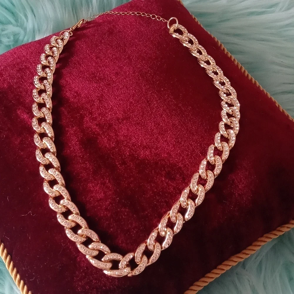 Necklace set bracelet with diamonds simulated - Picture 3 of 3